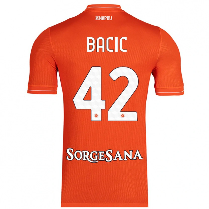 Danxen Enfant Doris Bačić #42 Maillot de Gardien Orange Rouge Blanc 2025/26 T-shirt