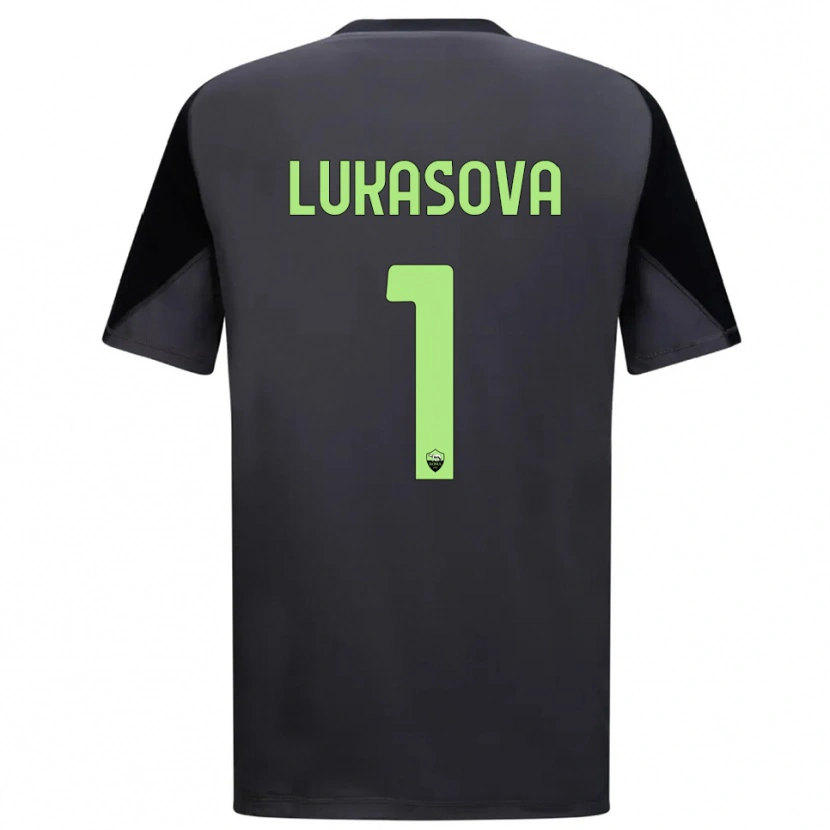 Danxen Enfant Olivie Lukášová #1 Maillot de Gardien Noir Vert Clair 2025/26 T-shirt