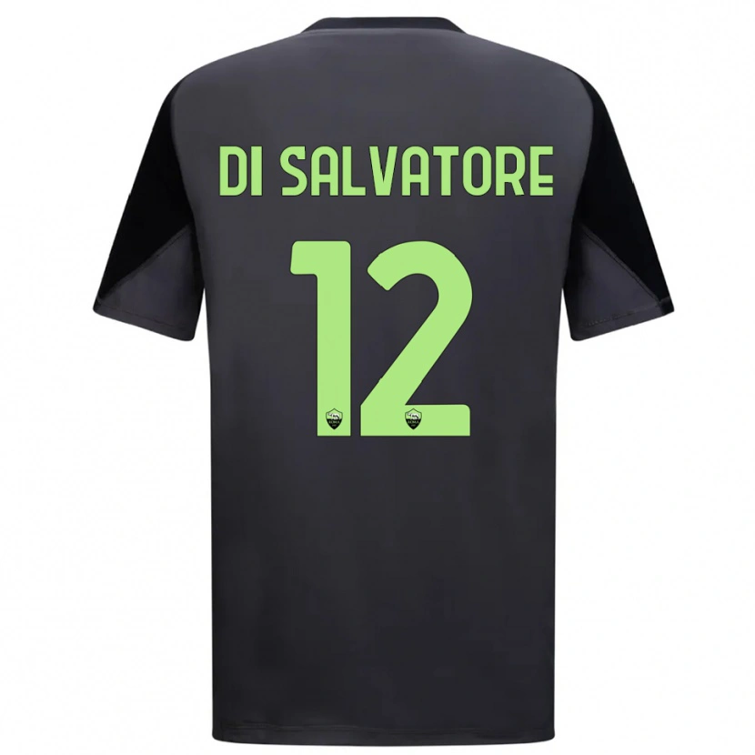 Danxen Enfant Diego Di Salvatore #12 Maillot de Gardien Noir Vert Clair 2025/26 T-shirt