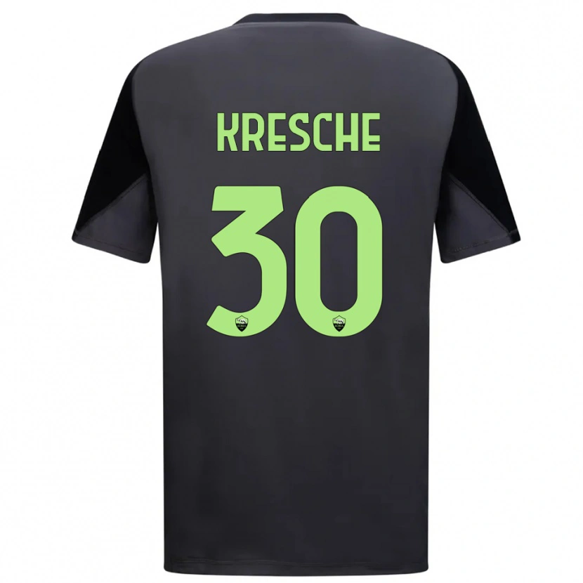 Danxen Enfant Isabella Kresche #30 Maillot de Gardien Noir Vert Clair 2025/26 T-shirt