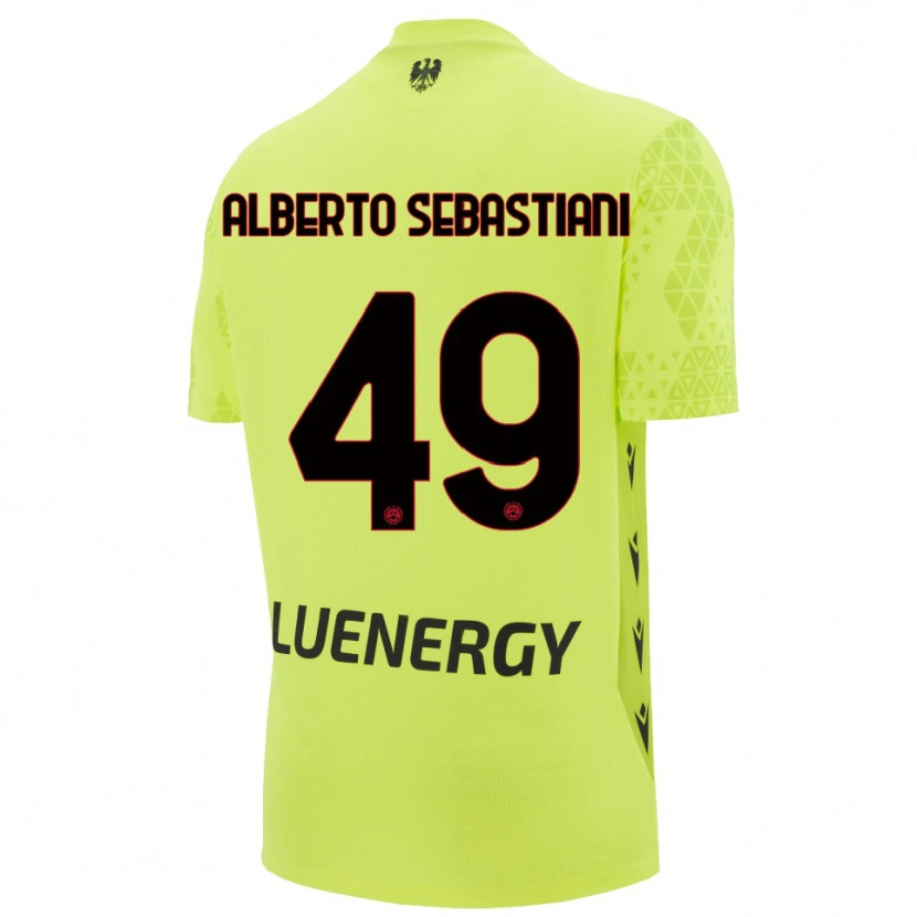 Danxen Enfant José Alberto Sebastiani #49 Maillot de Gardien Vert Jaune Noir 2025/26 T-shirt