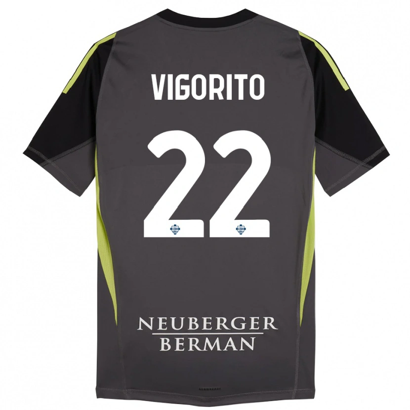 Danxen Enfant Mauro Vigorito #22 Maillot de Gardien Noir Vert Clair 2025/26 T-shirt