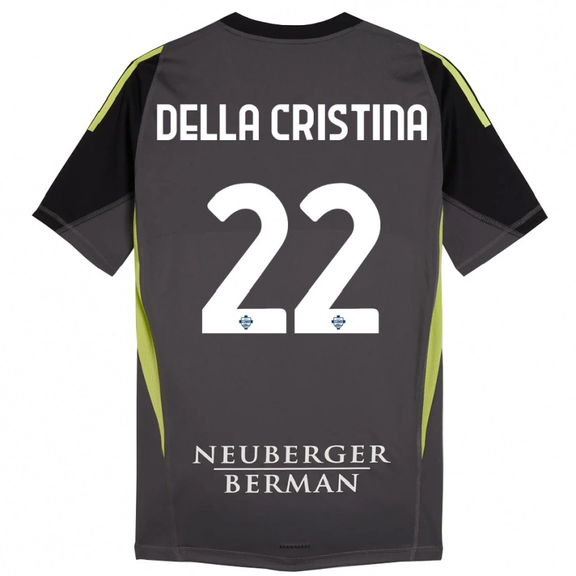 Danxen Enfant Stefano Della Cristina #22 Maillot de Gardien Noir Vert Clair 2025/26 T-shirt