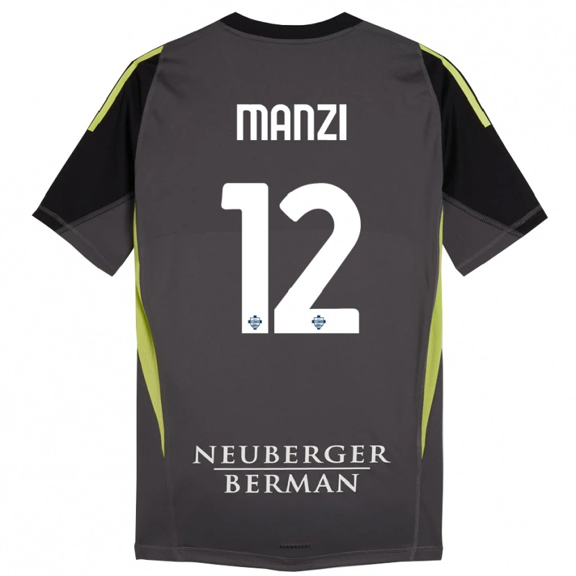 Danxen Enfant Federico Manzi #12 Maillot de Gardien Noir Vert Clair 2025/26 T-shirt