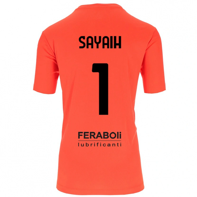Danxen Enfant Ilyas Sayaih #1 Maillot de Gardien Orange Rouge Noir 2025/26 T-shirt