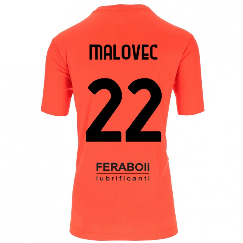 Danxen Enfant Adrian Malovec #22 Maillot de Gardien Orange Rouge Noir 2025/26 T-shirt