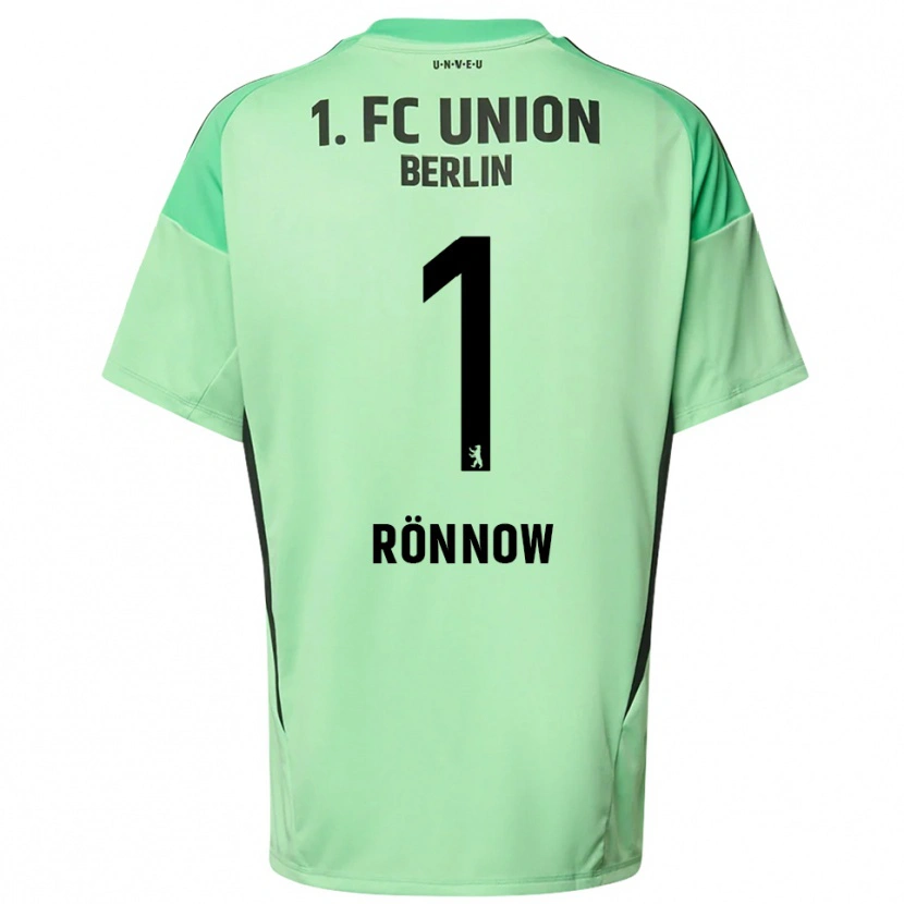 Danxen Enfant Frederik Rönnow #1 Maillot de Gardien Vert Clair Noir 2025/26 T-shirt