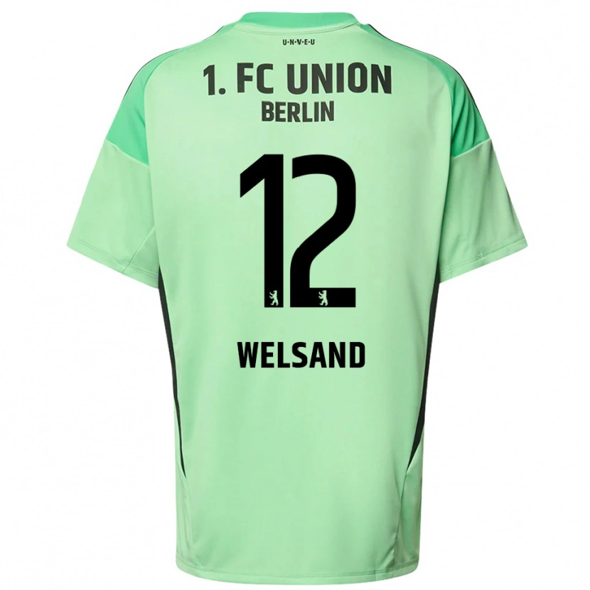 Danxen Enfant Oskar Welsand #12 Maillot de Gardien Vert Clair Noir 2025/26 T-shirt