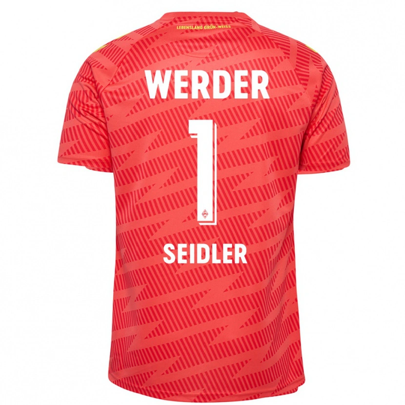 Danxen Enfant Calvin Seidler #1 Maillot de Gardien Rouge Jaune 2025/26 T-shirt