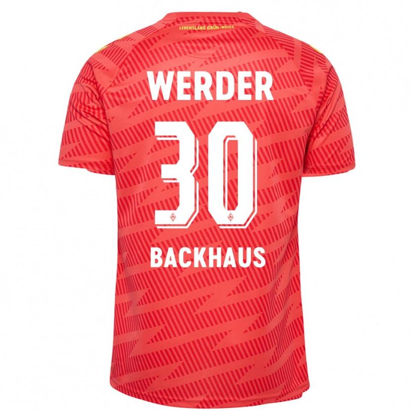 Danxen Enfant Mio Backhaus #30 Maillot de Gardien Rouge Jaune 2025/26 T-shirt