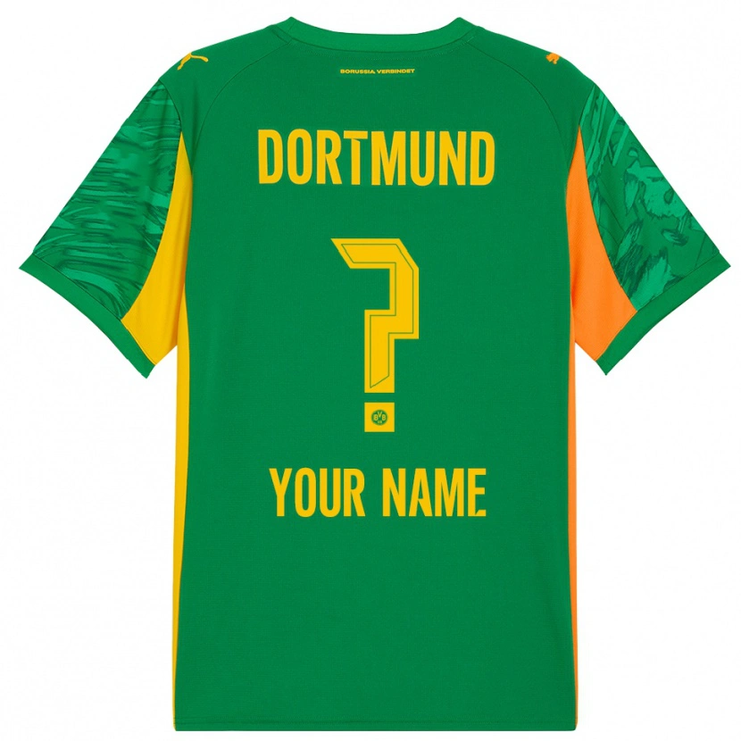 Danxen Enfant Borussia Dortmund Maillot de Gardien Vert Orange 2025/26 T-shirt