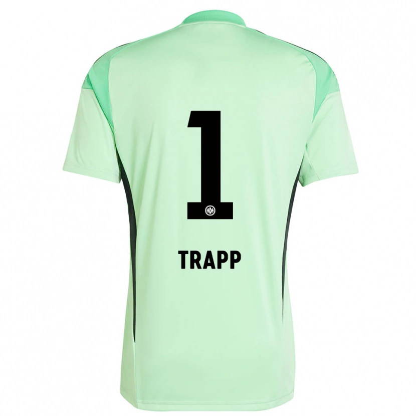 Danxen Enfant Kevin Trapp #1 Maillot de Gardien Vert Clair Noir 2025/26 T-shirt