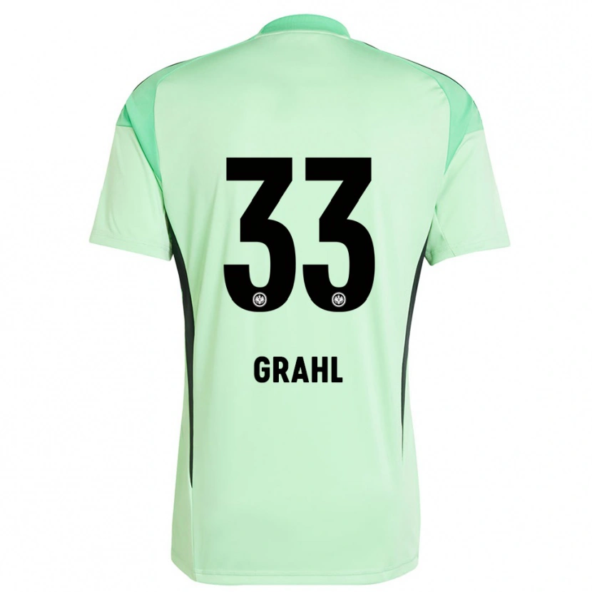 Danxen Enfant Jens Grahl #33 Maillot de Gardien Vert Clair Noir 2025/26 T-shirt