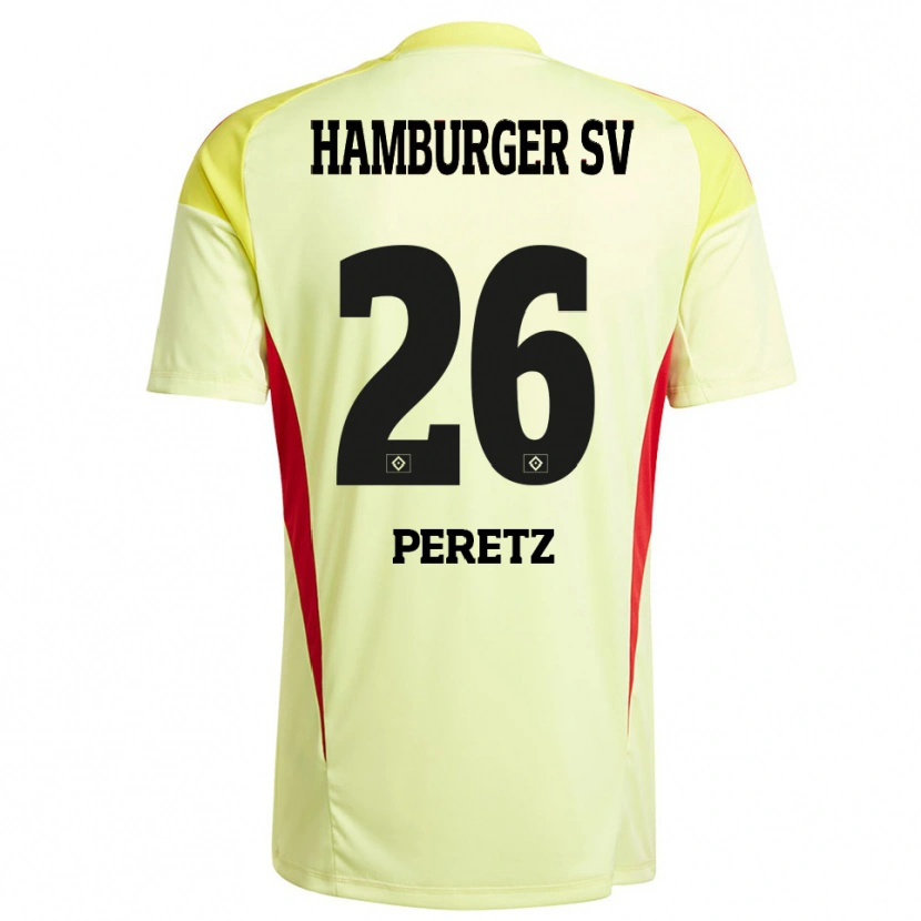 Danxen Enfant Daniel Peretz #26 Maillot de Gardien Jaune Noir Rouge 2025/26 T-shirt