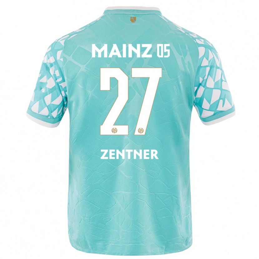 Danxen Enfant Robin Zentner #27 Maillot de Gardien Blanc Turquoise 2025/26 T-shirt