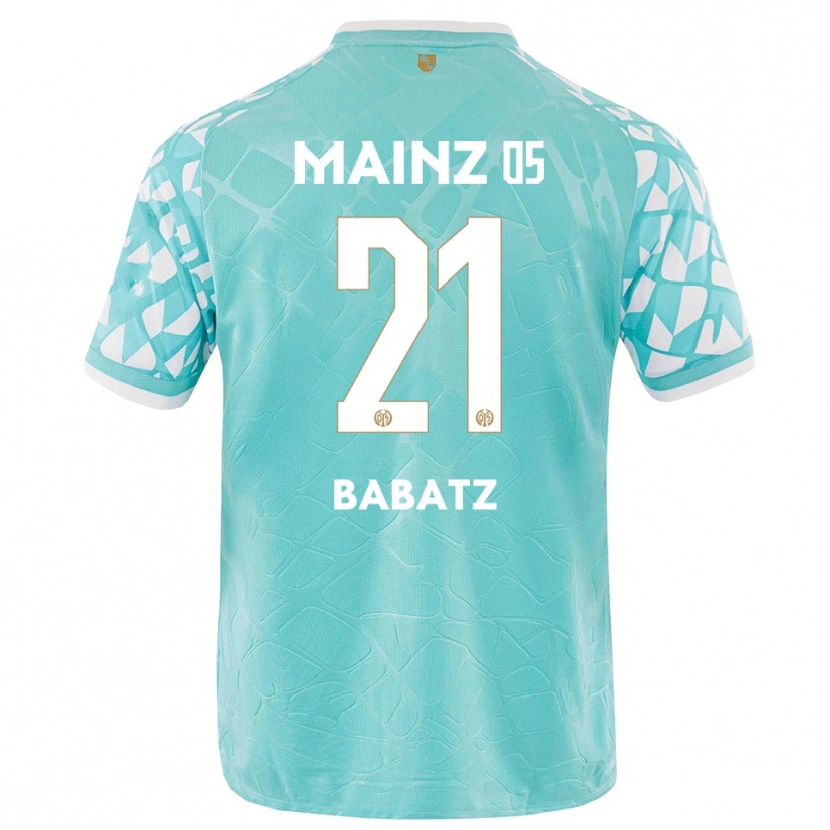 Danxen Enfant Louis Babatz #21 Maillot de Gardien Blanc Turquoise 2025/26 T-shirt