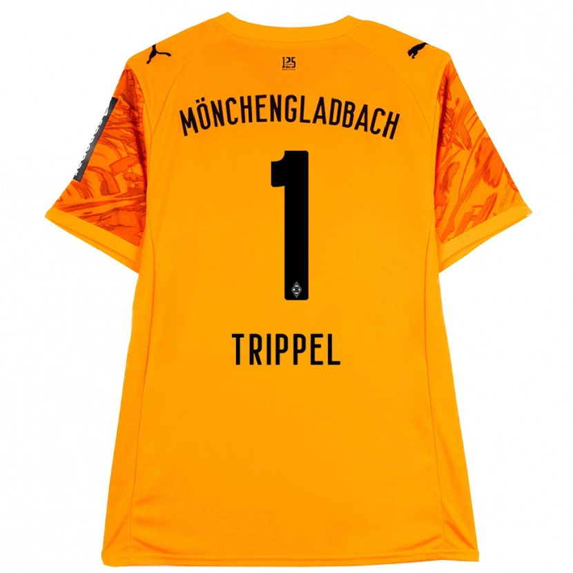 Danxen Enfant Marcello Trippel #1 Maillot de Gardien Orange Jaune Noir 2025/26 T-shirt