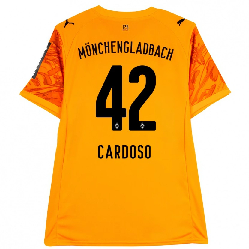 Danxen Enfant Tiago Pereira Cardoso #42 Maillot de Gardien Orange Jaune Noir 2025/26 T-shirt