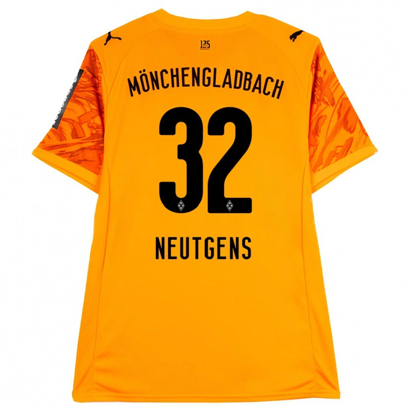 Danxen Enfant Maximilian Neutgens #32 Maillot de Gardien Orange Jaune Noir 2025/26 T-shirt
