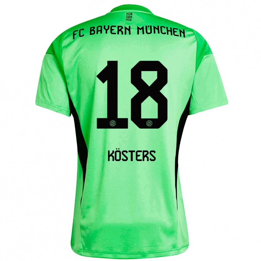 Danxen Enfant Matthias Kösters #18 Maillot de Gardien Vert Printemps Moyen 2025/26 T-shirt