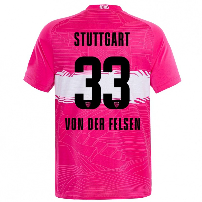Danxen Enfant Jerik von der Felsen #33 Maillot de Gardien Rose Foncée Noir 2025/26 T-shirt
