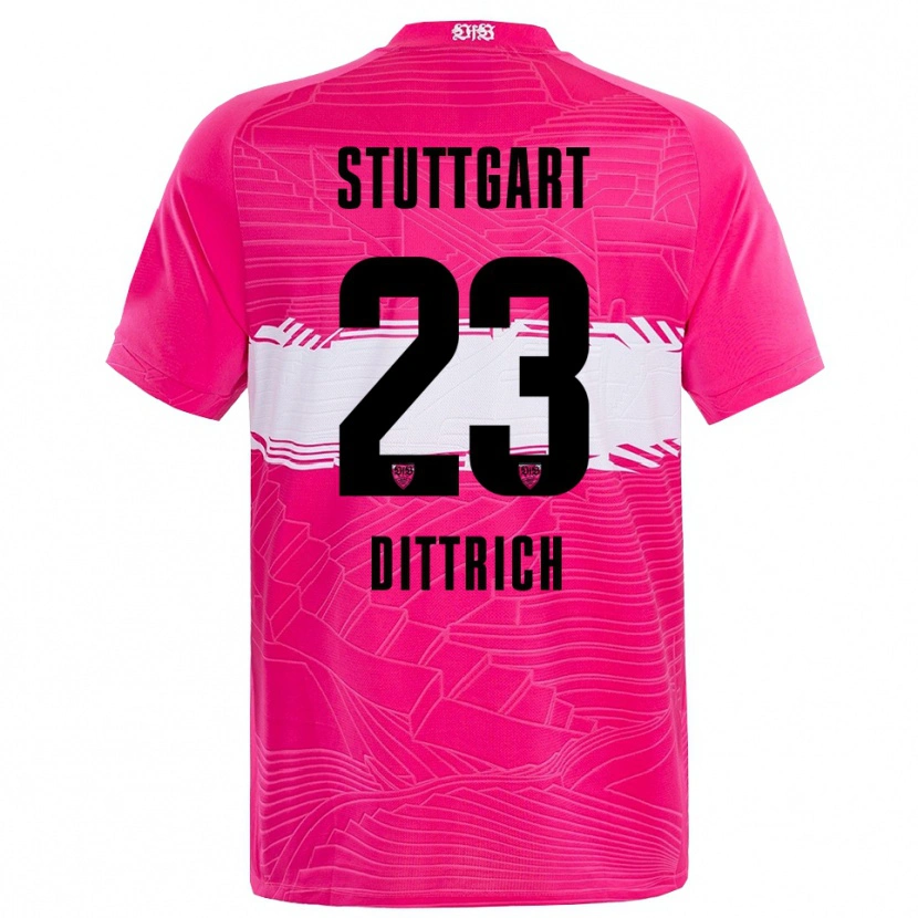 Danxen Enfant Robin Dittrich #23 Maillot de Gardien Rose Foncée Noir 2025/26 T-shirt