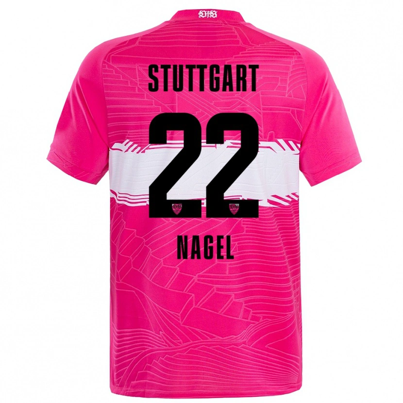 Danxen Enfant Lucas Nagel #22 Maillot de Gardien Rose Foncée Noir 2025/26 T-shirt