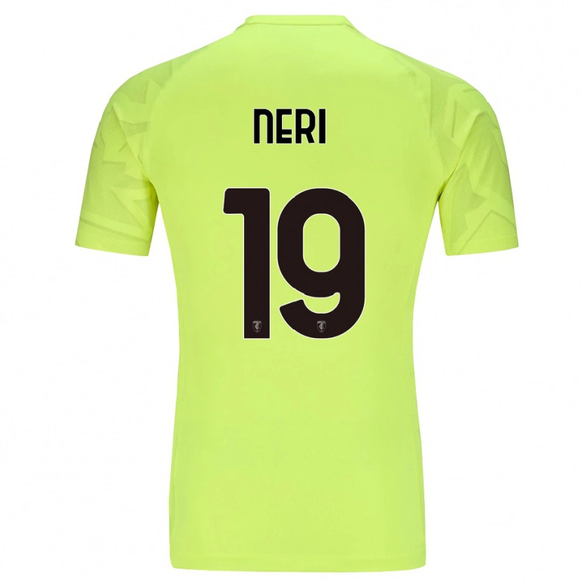 Danxen Enfant Christian Neri #19 Maillot de Gardien Vert Fluo 2025/26 T-shirt