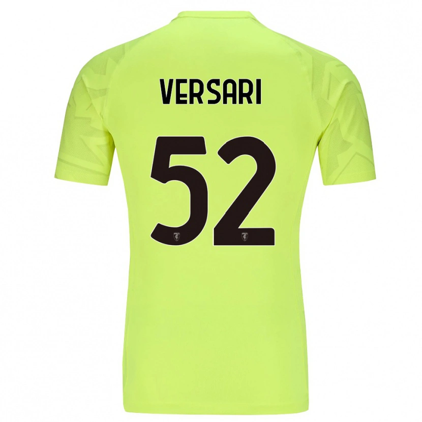 Danxen Enfant Francesco Versari #52 Maillot de Gardien Vert Fluo 2025/26 T-shirt