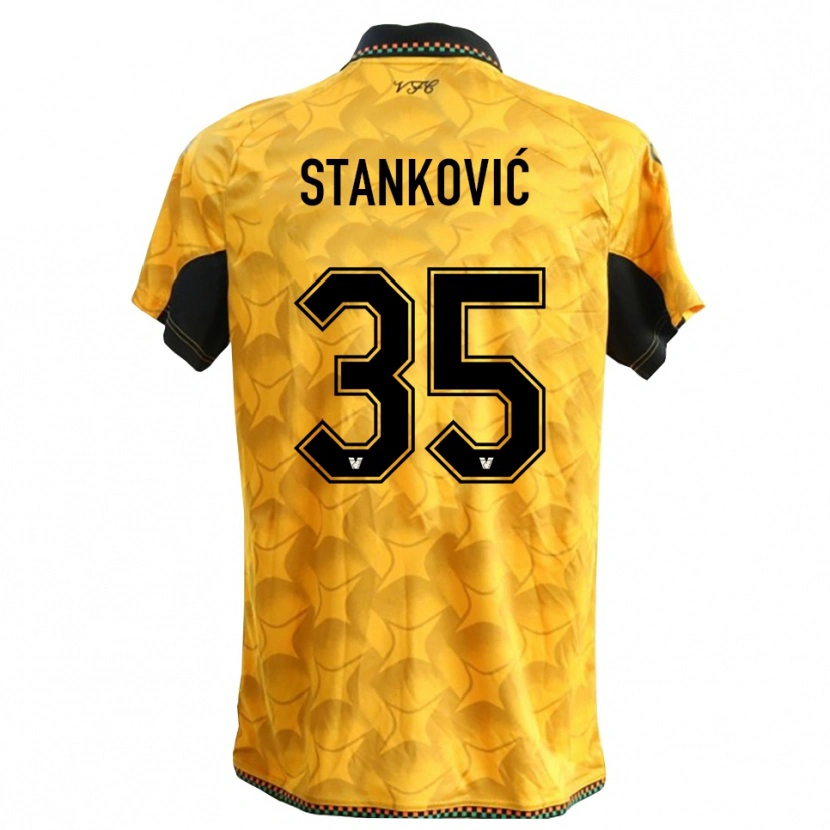 Danxen Enfant Filip Stanković #35 Maillot de Gardien Jaune Noir 2025/26 T-shirt