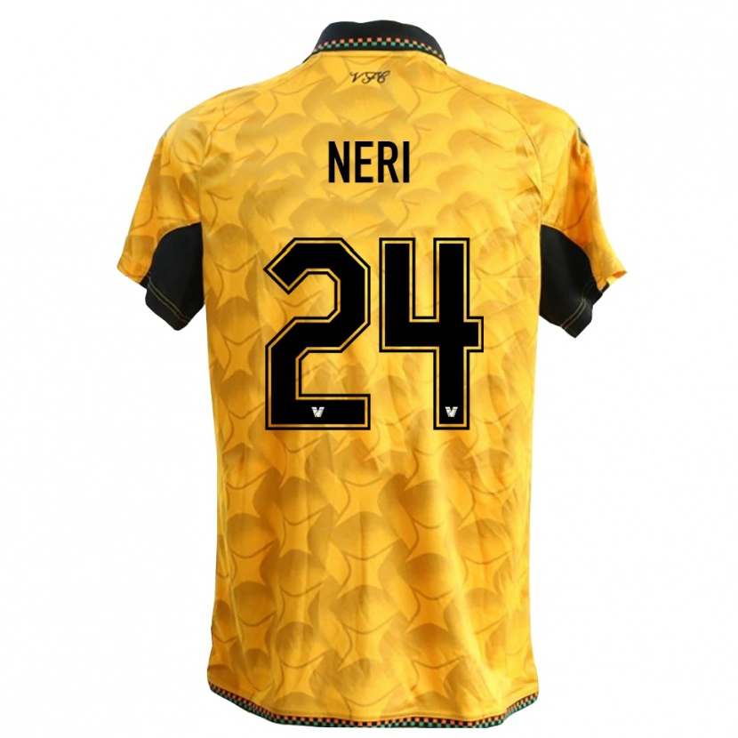 Danxen Enfant Filippo Neri #24 Maillot de Gardien Jaune Noir 2025/26 T-shirt