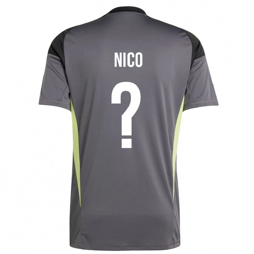 Danxen Enfant Riccardo Nico #0 Maillot de Gardien Gris Anthracite 2025/26 T-shirt