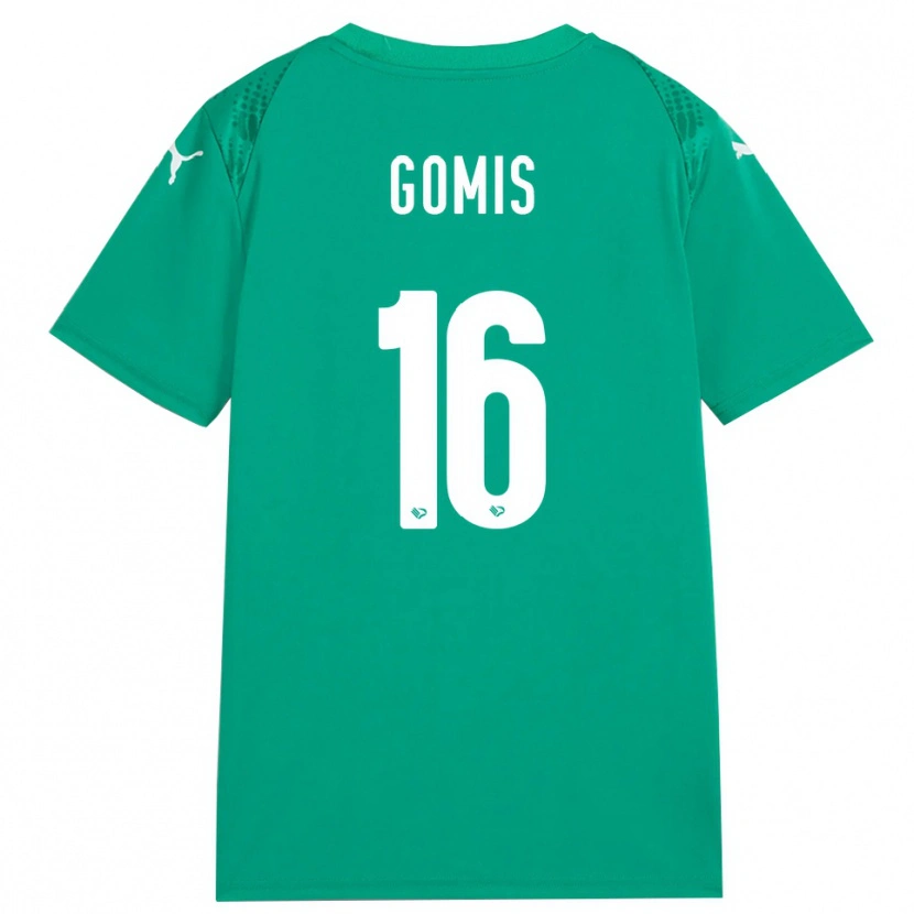 Danxen Enfant Alfred Gomis #16 Maillot de Gardien Vert Marin Blanc 2025/26 T-shirt