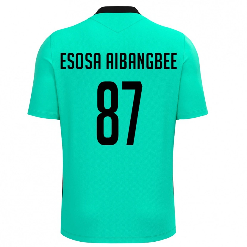 Danxen Enfant Simon Esosa Aibangbee #87 Maillot de Gardien Turquoise Noir 2025/26 T-shirt