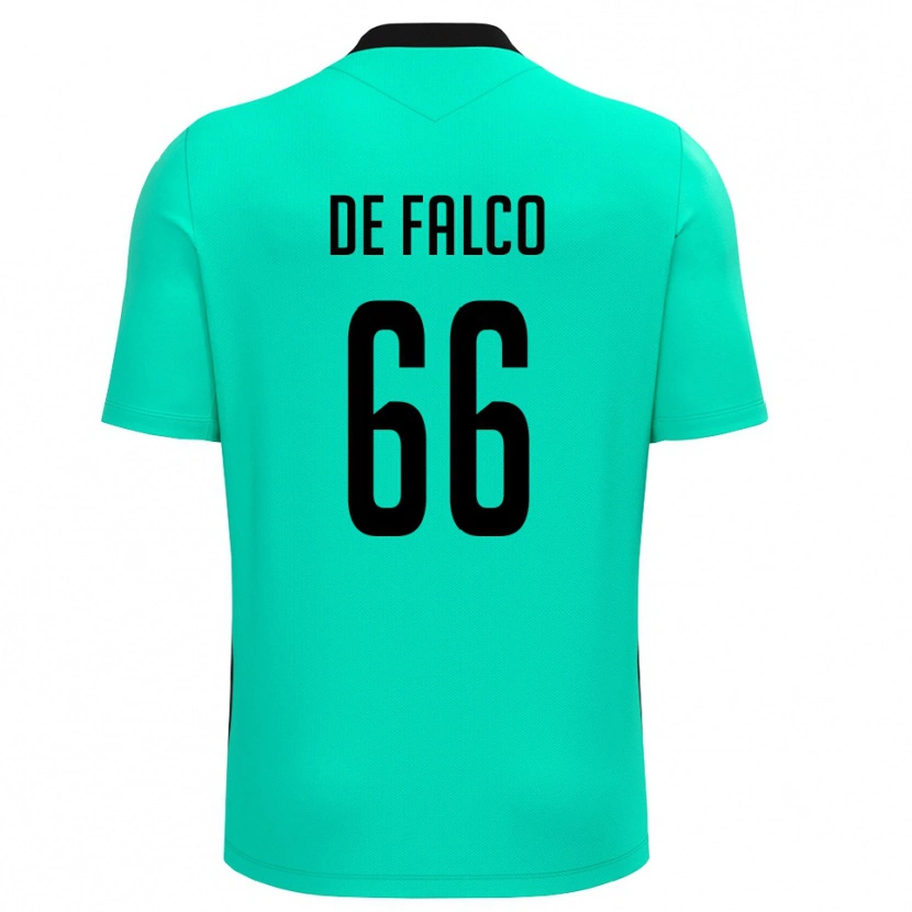 Danxen Enfant Cristian De Falco #66 Maillot de Gardien Turquoise Noir 2025/26 T-shirt