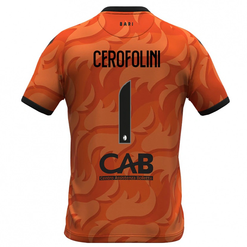 Danxen Enfant Michele Cerofolini #1 Maillot de Gardien Orange Foncé Noir 2025/26 T-shirt