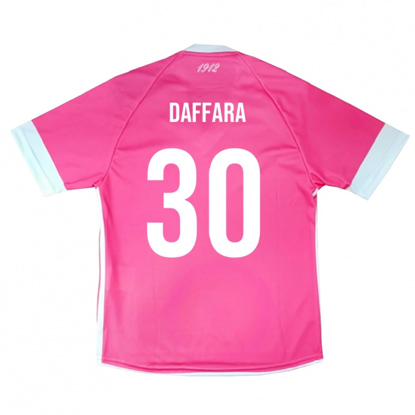 Danxen Enfant Giovanni Daffara #30 Maillot de Gardien Rose Vif Blanc 2025/26 T-shirt