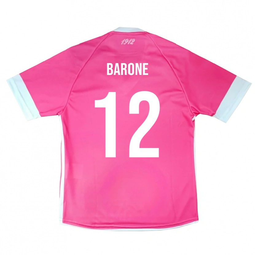 Danxen Enfant Filippo Barone #12 Maillot de Gardien Rose Vif Blanc 2025/26 T-shirt