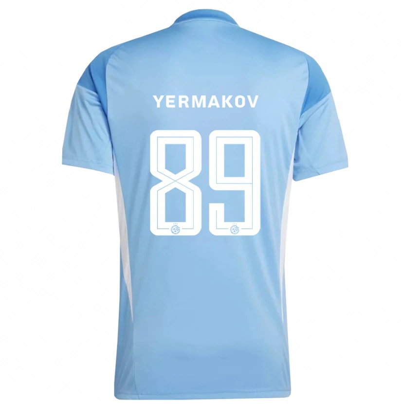 Danxen Enfant Georgiy Yermakov #89 Maillot de Gardien Bleu Clair Blanc 2025/26 T-shirt