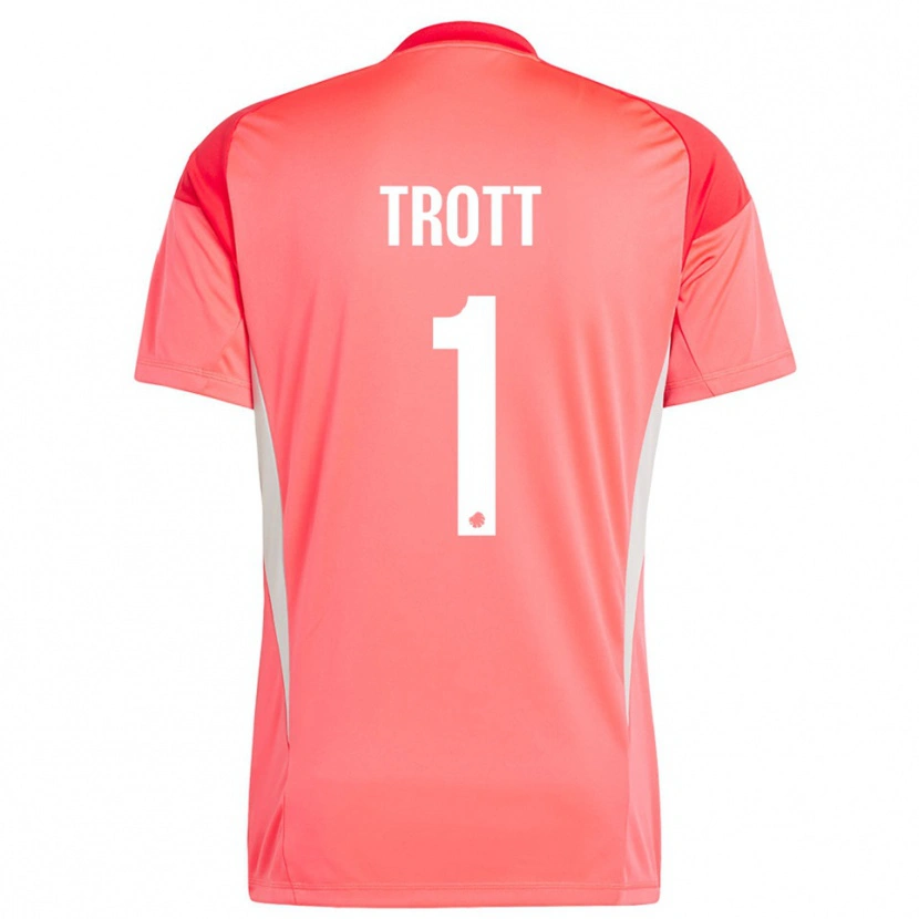 Danxen Enfant Nathan Trott #1 Maillot de Gardien Rouge Blanc 2025/26 T-shirt