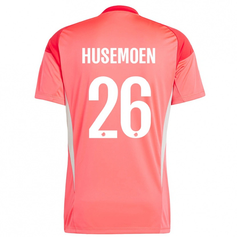 Danxen Enfant Astrid Husemoen #26 Maillot de Gardien Rouge Blanc 2025/26 T-shirt