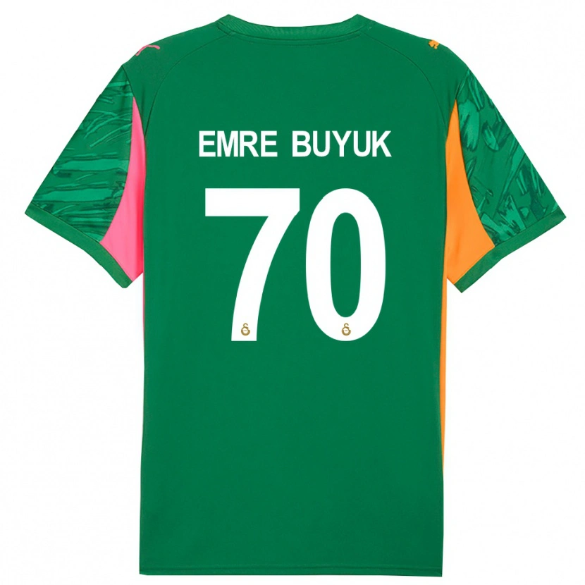 Danxen Enfant Enes Emre Büyük #70 Maillot de Gardien Vert Orange Rose 2025/26 T-shirt