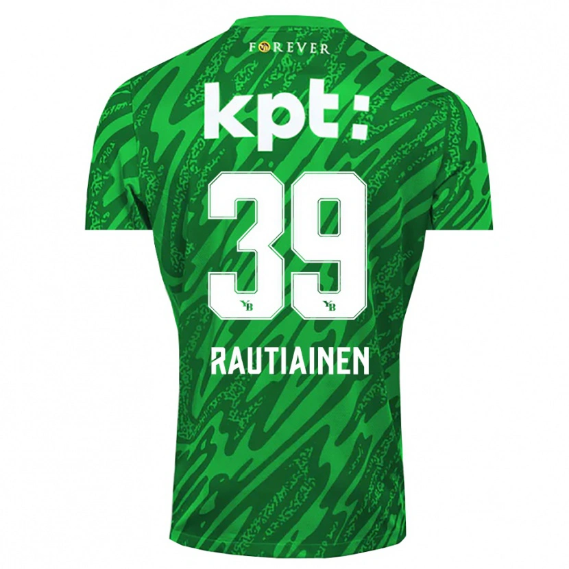 Danxen Enfant Iina Rautiainen #39 Maillot de Gardien Vert Blanc 2025/26 T-shirt