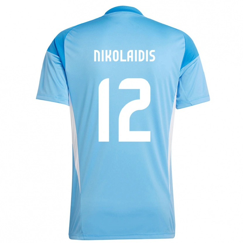 Danxen Enfant Georgios Nikolaidis #12 Maillot de Gardien Bleu Ciel Profond 2025/26 T-shirt