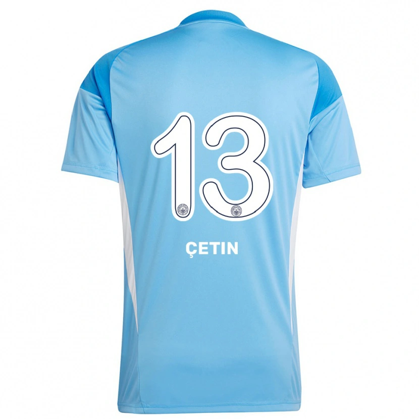 Danxen Enfant Tarık Çetin #13 Maillot de Gardien Bleu Royal Blanc 2025/26 T-shirt