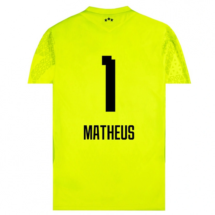 Danxen Enfant Matheus #1 Maillot de Gardien Vert Jaune Noir 2025/26 T-shirt