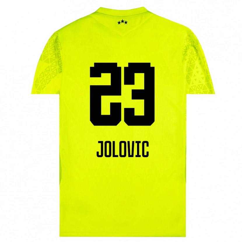 Danxen Enfant Bogdan Jolovic #23 Maillot de Gardien Vert Jaune Noir 2025/26 T-shirt