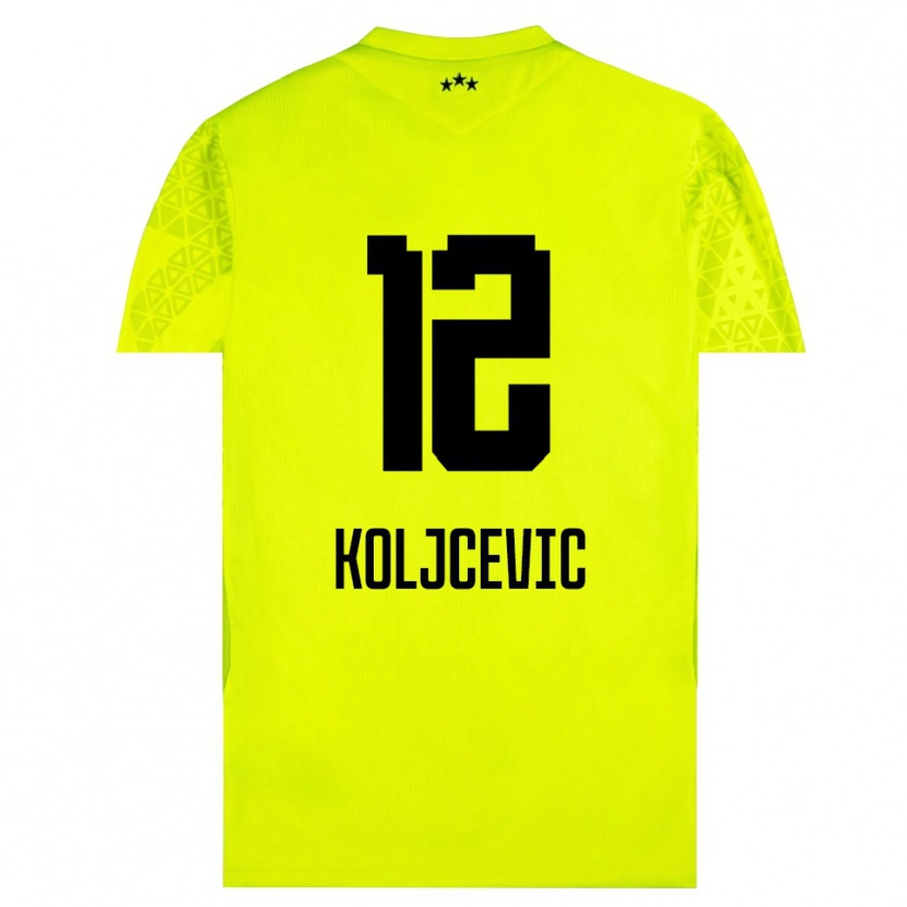 Danxen Enfant Danilo Koljcevic #12 Maillot de Gardien Vert Jaune Noir 2025/26 T-shirt