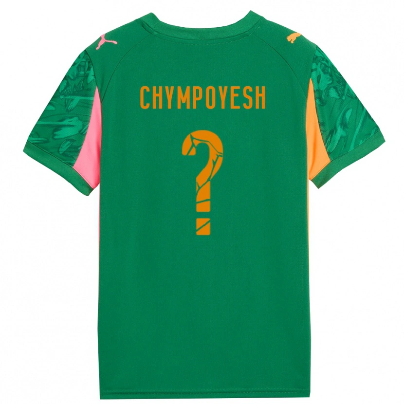 Danxen Enfant Vladyslav Chympoyesh #0 Maillot de Gardien Vert Orange Rose 2025/26 T-shirt