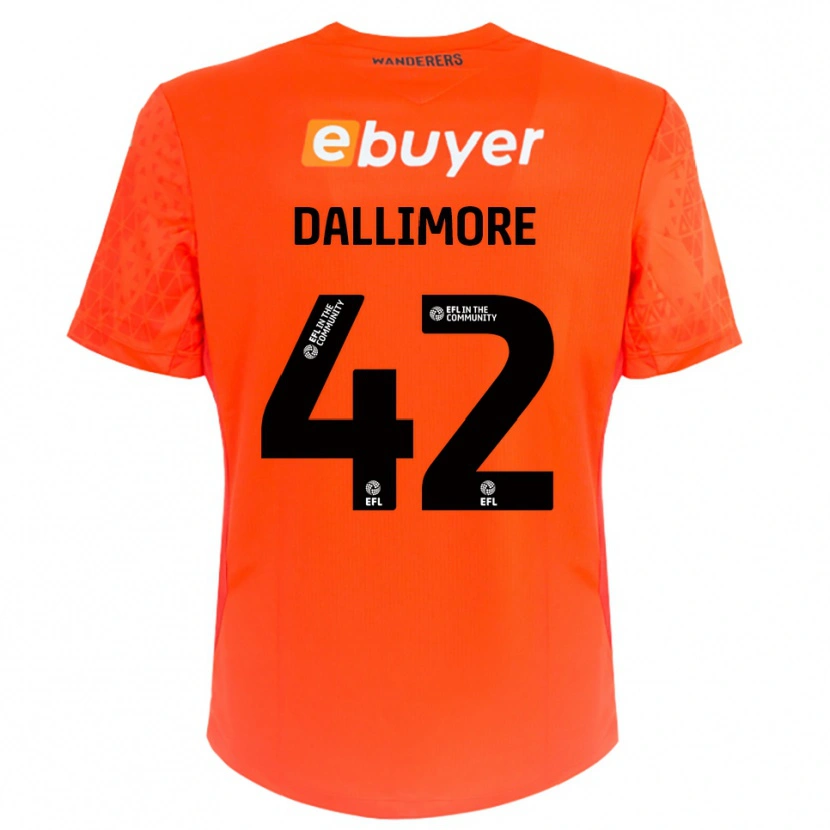 Danxen Enfant Jack Dallimore #42 Maillot de Gardien Noir Orange 2025/26 T-shirt